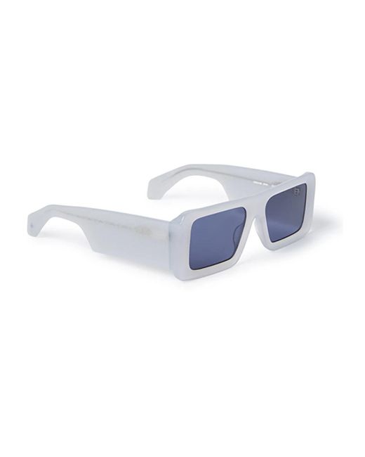Off-White c/o Virgil Abloh Blue Graue Sonnenbrille Stilvolles Damenaccessoire