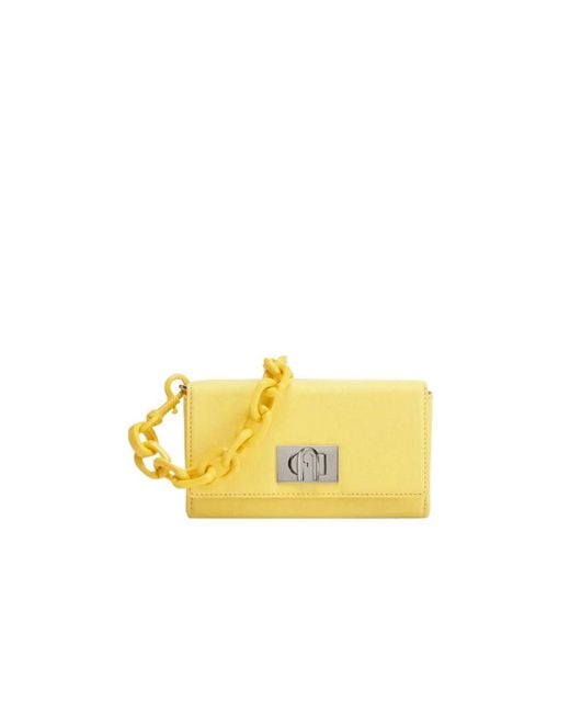 Furla Yellow Cross Body Bags