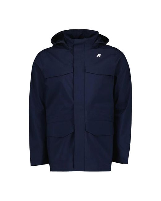 K-Way Blue Winter Jackets for men