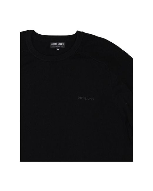 Antony Morato Black Round-Neck Knitwear for men