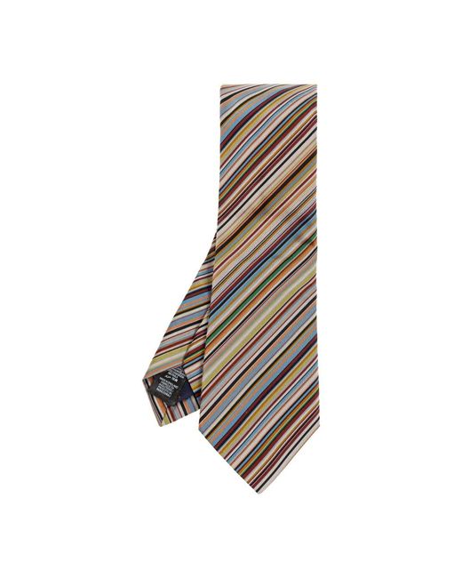 Paul Smith Accessoires ,Blauw ,Zijden Das in het Brown voor heren