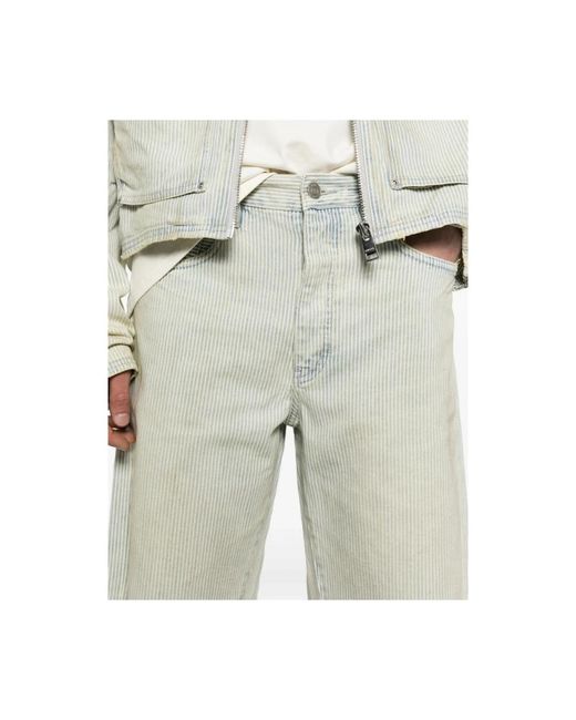 Purple Brand White Denim Shorts for men
