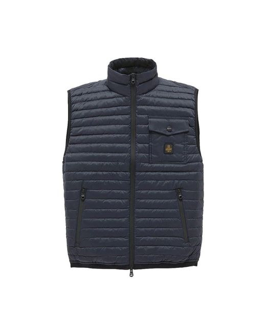 Refrigiwear Blaue Daunenweste Mit Taschen in Blue für Herren