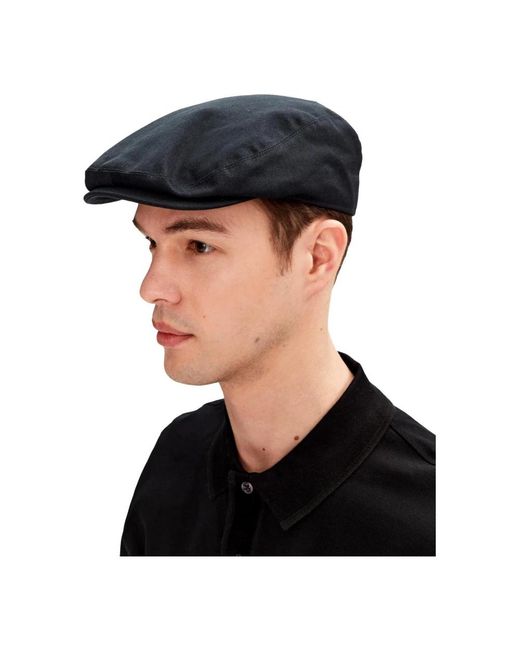 Barbour Accessoires ,Blauw ,Katoen Finnean Flat Cap in het Blue voor heren
