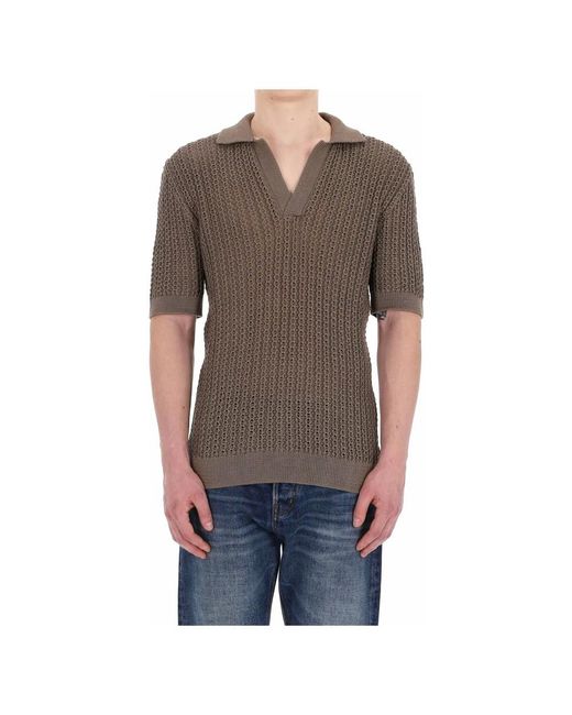 Tagliatore Gray Polo Shirts for men