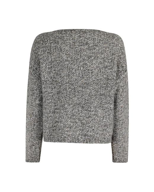 Ermanno Scervino Stijlvolle Gebreide Top in het Gray