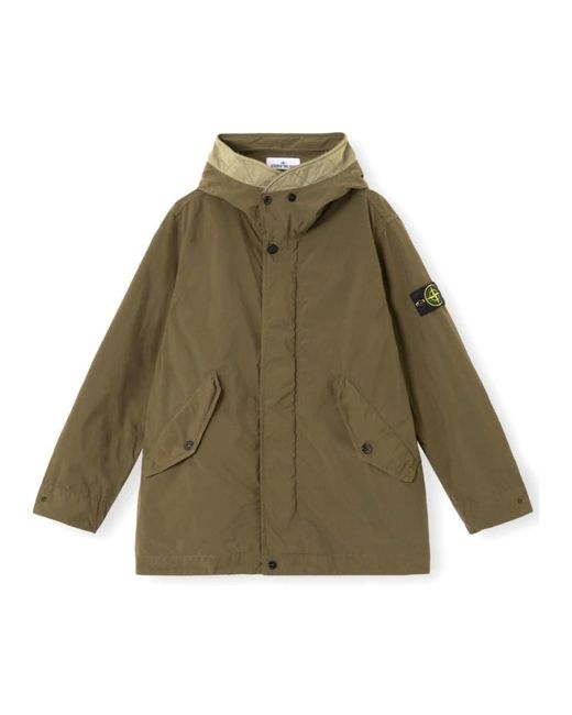 Stone Island Green Winter Jackets for men