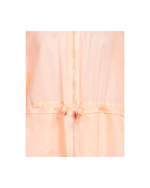 Elisabetta Franchi Pink Wasserdichte lange jacke rosa blush
