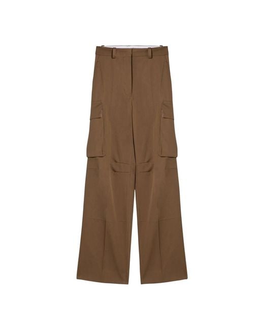 Victoria Beckham Brown Wide Trousers