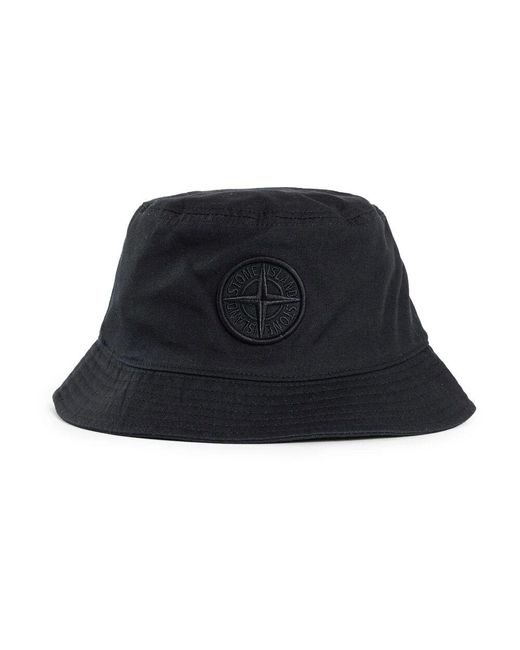 Stone Island Black Hats for men