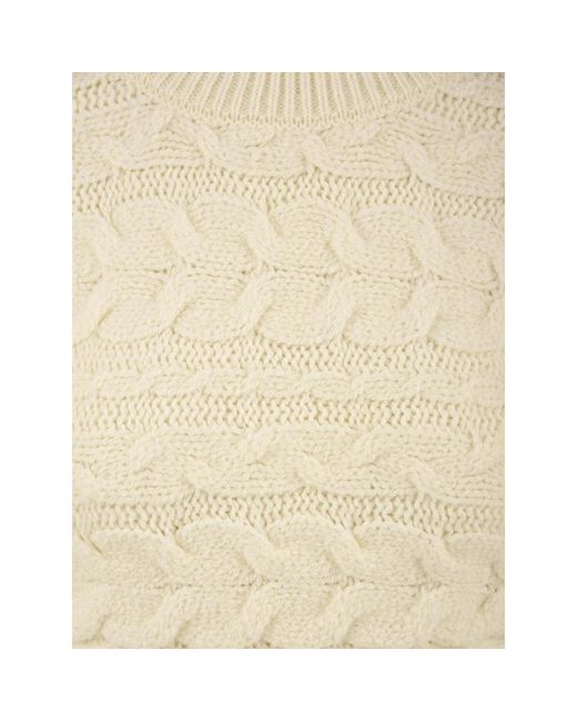 Round-Neck Knitwear Akep de color Natural