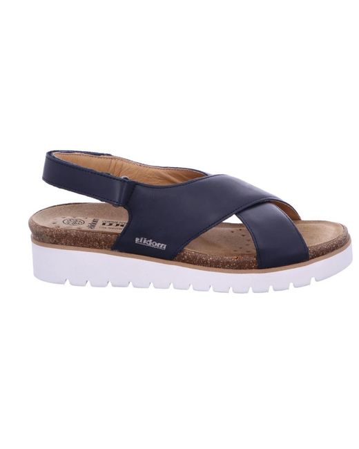Mephisto Blue Flat Sandals