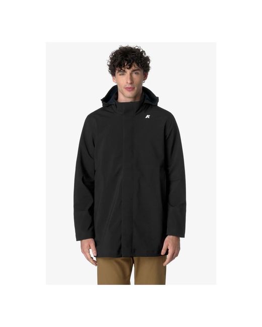 K-Way Black Parkas for men