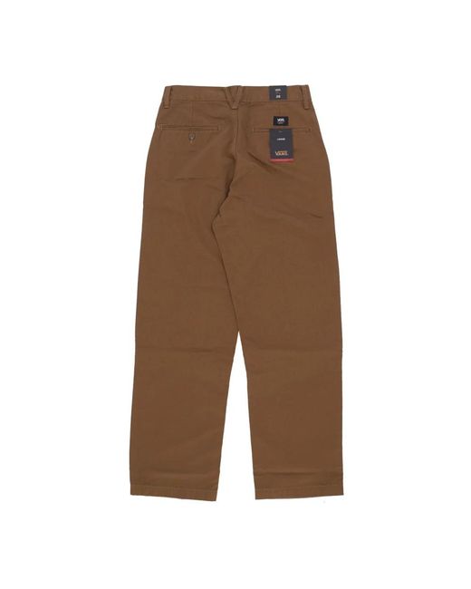 Vans High Waist Chino Loose Lange Hose in Brown für Herren