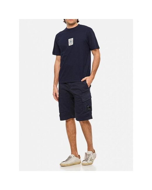 C P Company Khaki Multipocket Cargo Shorts in Blue für Herren