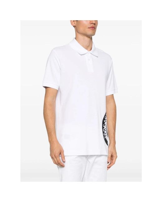 Versace Weiße t-shirts und polos aus baumwolle piquet in White für Herren