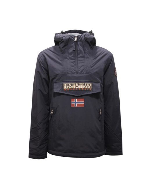 Napapijri Blue Winter Jackets for men