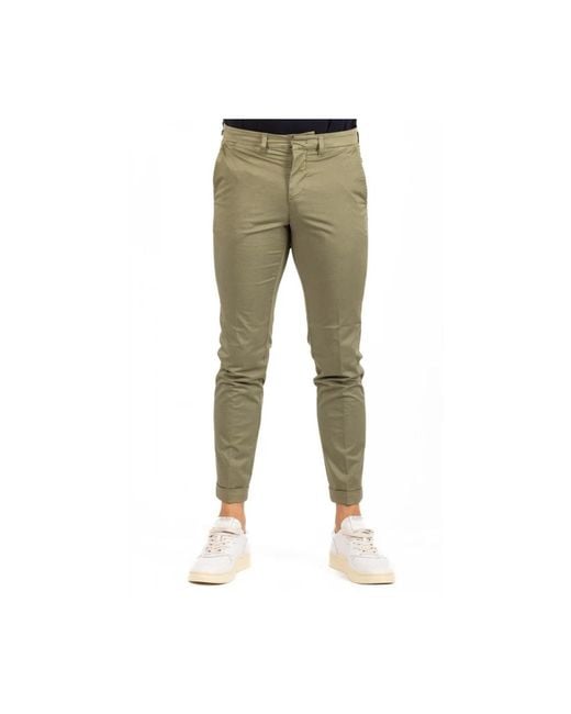 Fay Green Slim-Fit Trousers for men