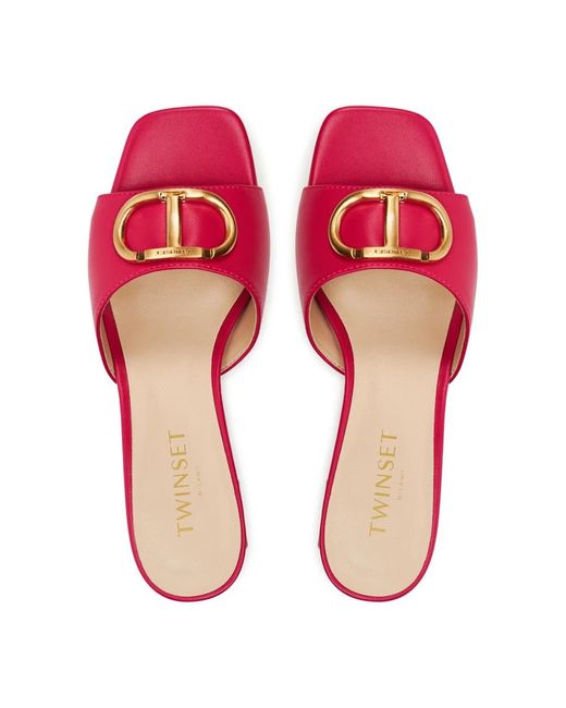 Shoes > heels > heeled mules Twin Set en coloris Red