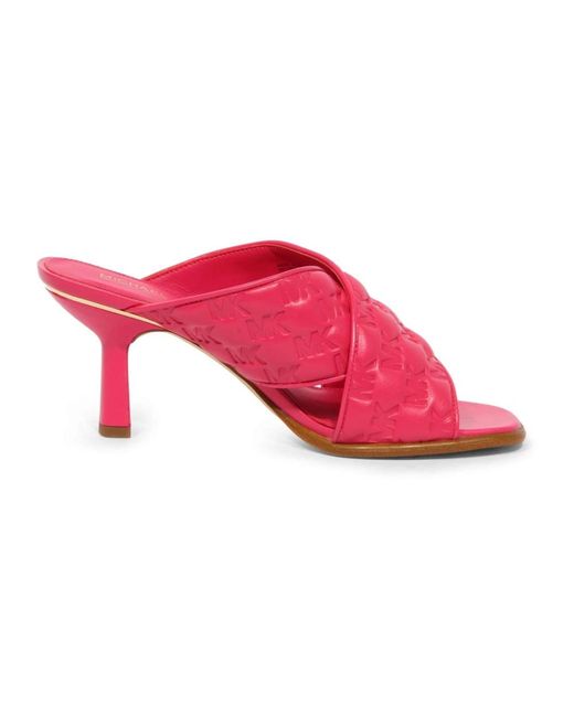 Michael Kors Pink Heeled Mules
