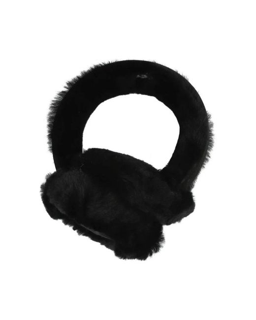 Ugg Schapenvacht Borduur Oorwarmer in het Black