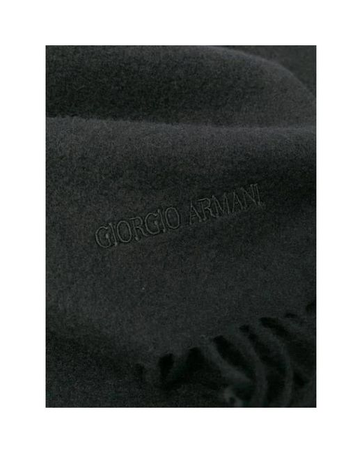 Giorgio Armani Black Winter Scarves for men