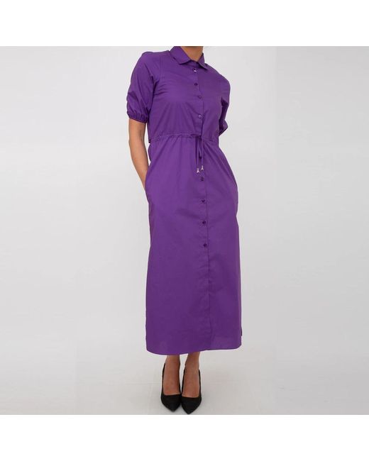 Patrizia Pepe Purple Shirt Dresses