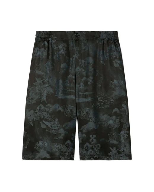 Off-White c/o Virgil Abloh Schwarze Grüne Bermuda Shorts Los Angeles in Green für Herren