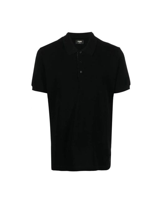 Fendi Black Polo Shirts for men