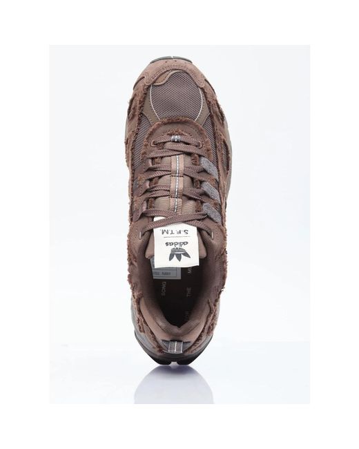 Adidas Sneaker aus mesh und leinwand mit streifenmuster in Brown für Herren