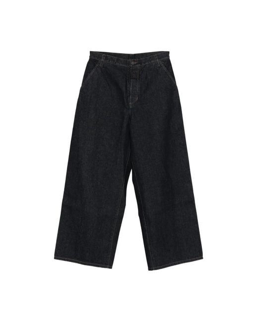 Uma Wang Black Wide Trousers for men