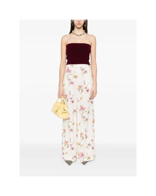 Wide Trousers Twinset de color White