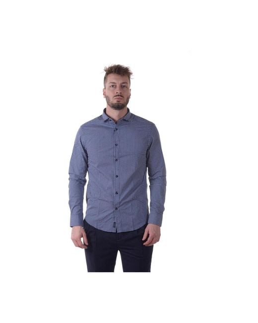 Armani Jeans Blue Casual Shirts for men