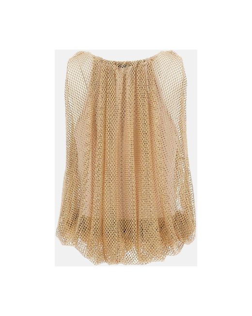 Sportmax Natural Sleeveless Tops