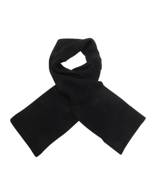Dolce & Gabbana Black Cashmere Fisherman's Rib Scarf for men