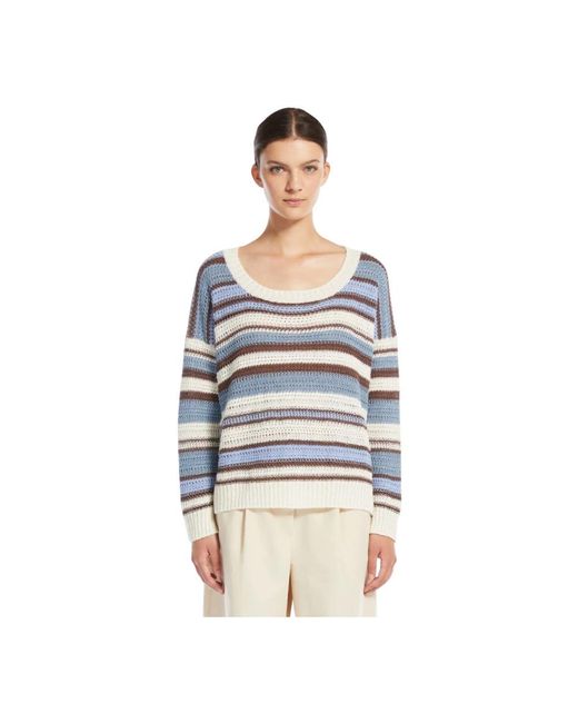 Weekend by Maxmara Blue Round-Neck Knitwear