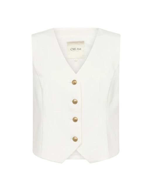 Cream White Vests