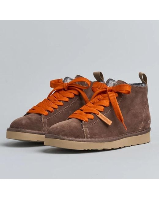 Pànchic Brown Lace-Up Boots for men