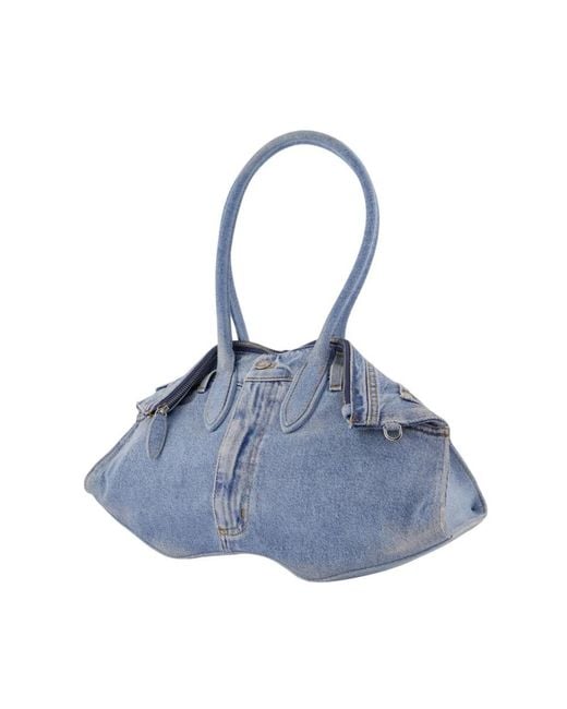 McQueen Blue Shoulder Bags