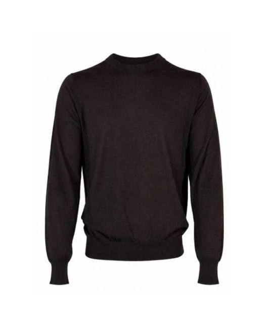 Altea Black Round-Neck Knitwear for men