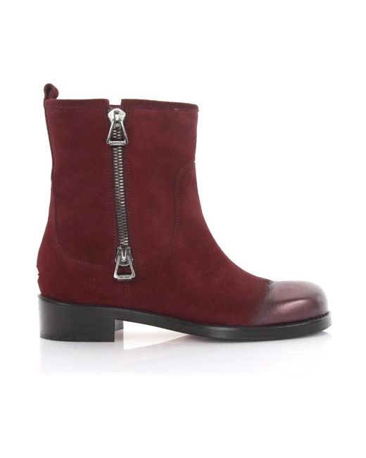 Jimmy Choo Red Ankle Boots