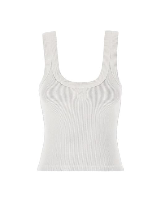 T By Alexander Wang White Sleeveless tops