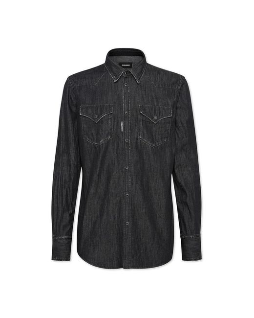 DSquared² Denim Shirts in het Black voor heren