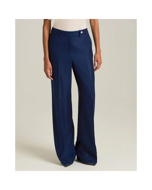 Kiton Viscose Broek in het Blue