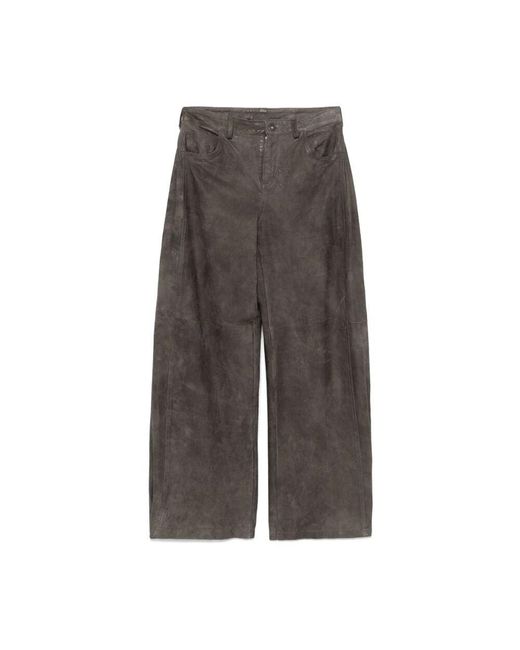 Salvatore Santoro Gray Dunkelgraue Lederhose Klassischer Stil