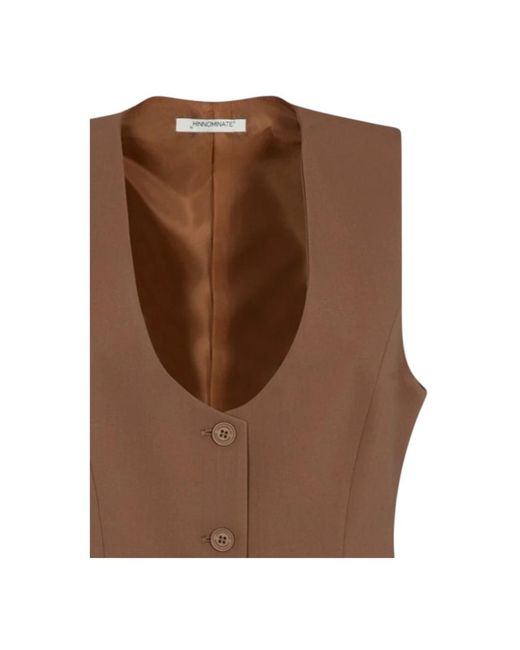 hinnominate Vest in het Brown