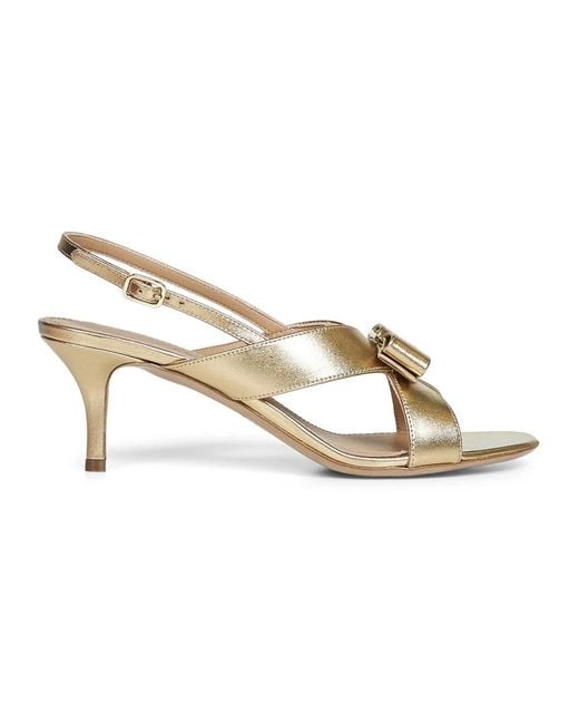 Ferragamo Metallic High Heel Sandals