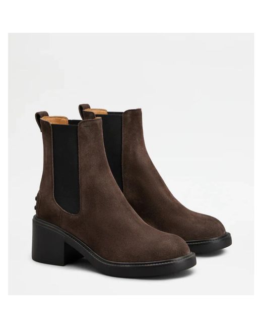Tod's Brown Heeled Boots