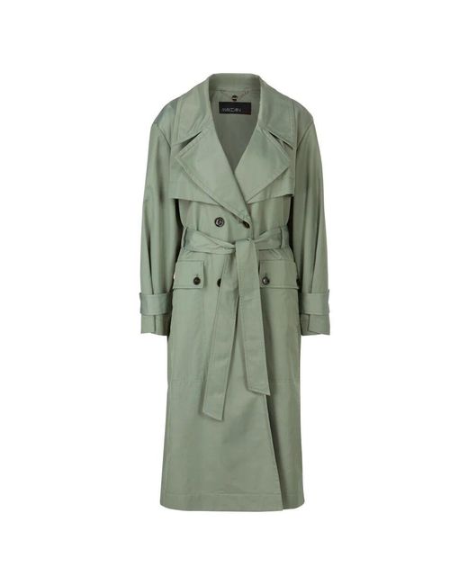 Marc Cain Green Casual trenchcoat
