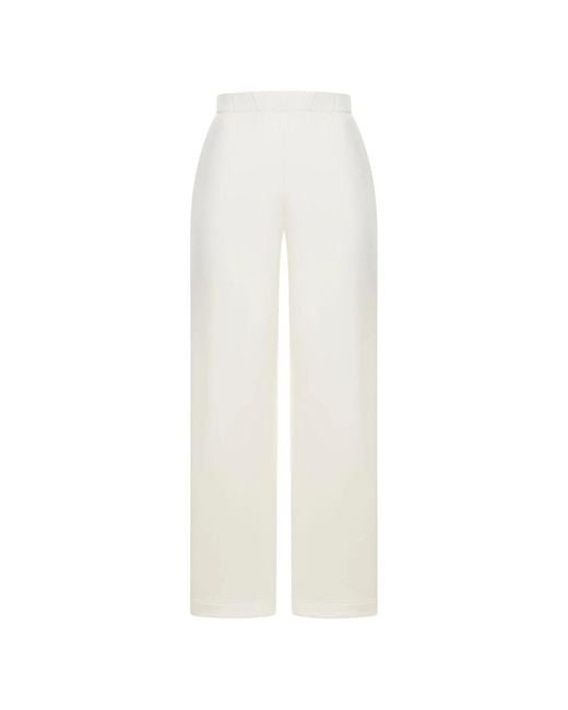 Max Mara White Straight Trousers